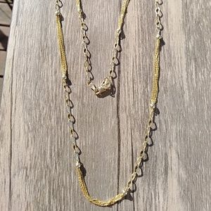 Sterling Silver necklace with 14k gold overlay